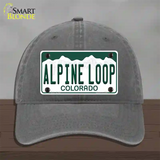 Alpine Loop Colorado Novelty License Plate Hat Unconstructed Cotton / Charcoal