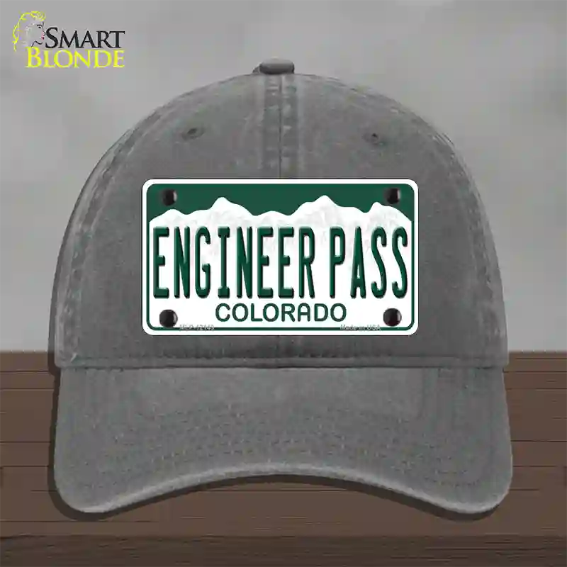 Engineer Pass Colorado Novelty License Plate Hat Unconstructed Cotton / Charcoal