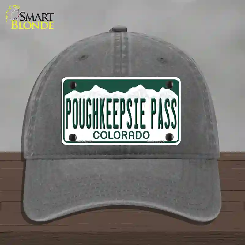 Poughkeepsie Pass Colorado Novelty License Plate Hat Unconstructed Cotton / Charcoal