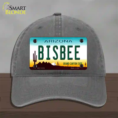 Bisbee Arizona Novelty License Plate Hat Unconstructed Cotton / Charcoal