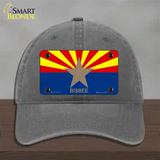 Bisbee Arizona Flag Novelty License Plate Hat Unconstructed Cotton / Charcoal