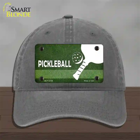 Pickleball Novelty License Plate Hat Unconstructed Cotton / Charcoal