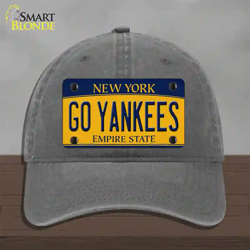 Go Yankees New York Novelty License Plate Hat Unconstructed Cotton / Charcoal