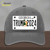 Trump 2024 Georgia Novelty License Plate Hat Unconstructed Cotton / Charcoal