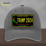 Trump 2024 New Mexico Novelty License Plate Hat Unconstructed Cotton / Charcoal