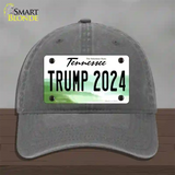 Trump 2024 Tennessee Novelty License Plate Hat Unconstructed Cotton / Charcoal