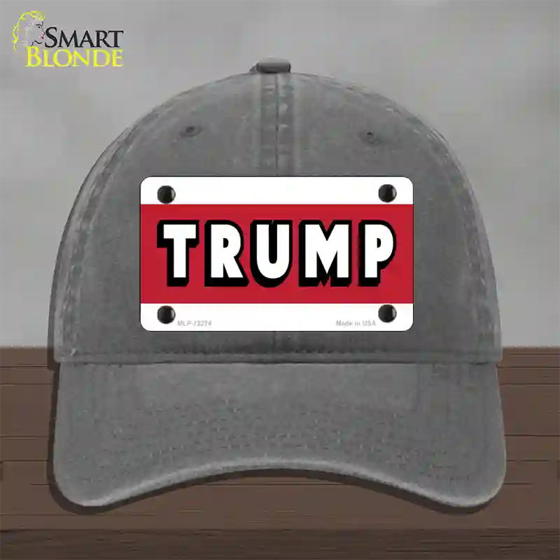 Trump Novelty License Plate Hat Unconstructed Cotton / Charcoal