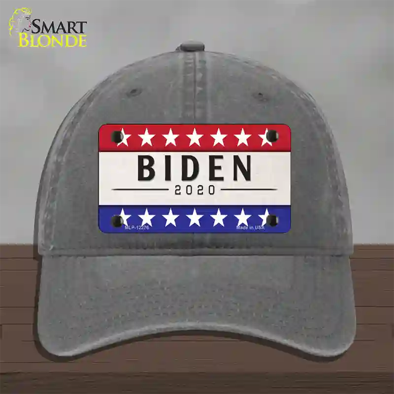 Joe Biden 2020 Novelty License Plate Hat Unconstructed Cotton / Charcoal