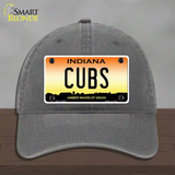 Cubs Indiana Novelty License Plate Hat Unconstructed Cotton / Charcoal