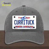 Currituck North Carolina Novelty License Plate Hat Unconstructed Cotton / Charcoal