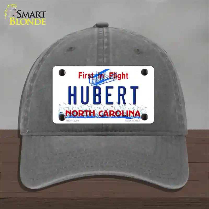 North Carolina Hubert Novelty License Plate Hat Unconstructed Cotton / Charcoal