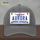 North Carolina Aurora Novelty License Plate Hat Unconstructed Cotton / Charcoal