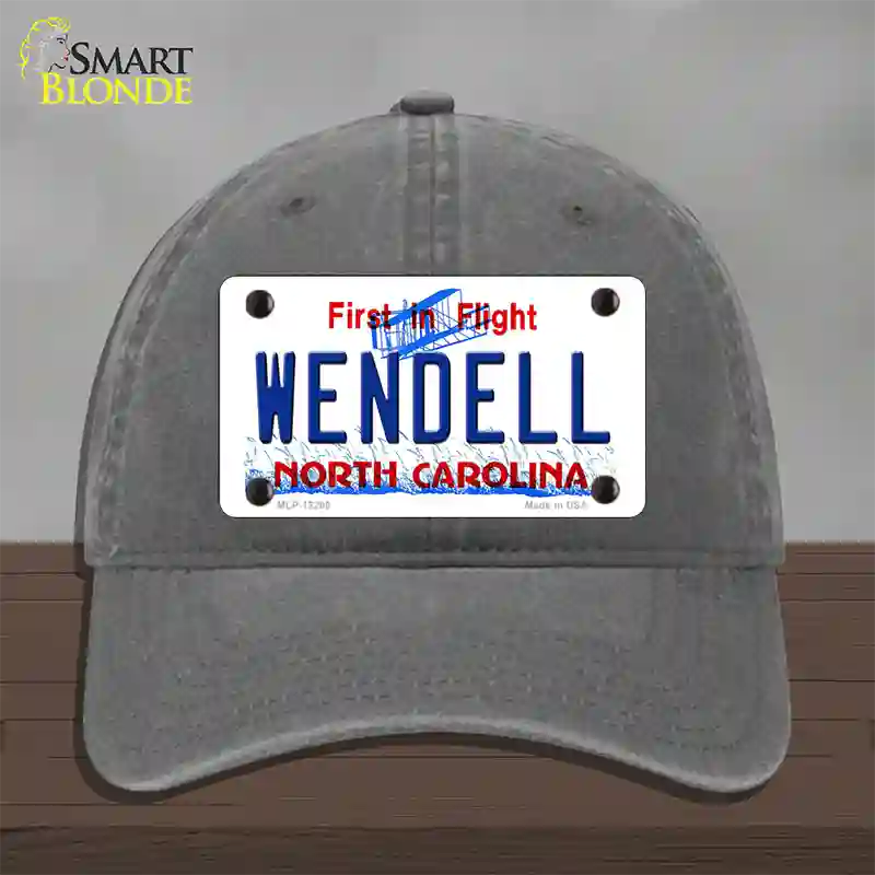 North Carolina Wendell Novelty License Plate Hat Unconstructed Cotton / Charcoal