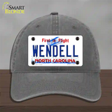 North Carolina Wendell Novelty License Plate Hat Unconstructed Cotton / Charcoal