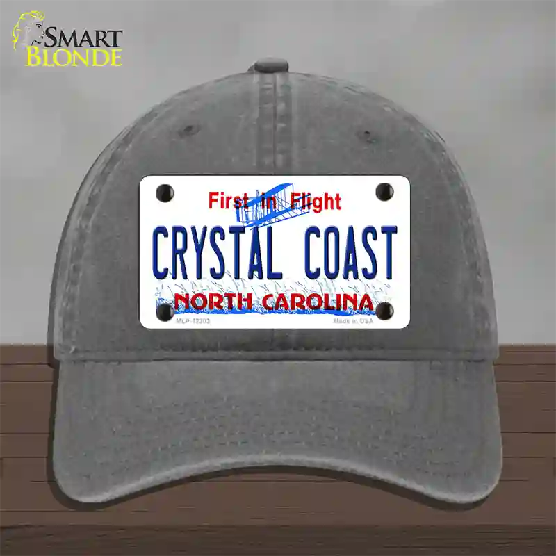 North Carolina Crystal Coast Novelty License Plate Hat Unconstructed Cotton / Charcoal