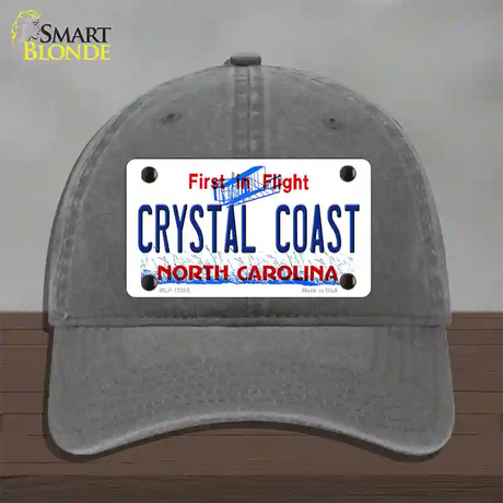 North Carolina Crystal Coast Novelty License Plate Hat Unconstructed Cotton / Charcoal