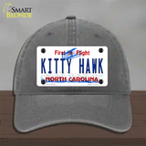 North Carolina Kitty Hawk Novelty License Plate Hat Unconstructed Cotton / Charcoal