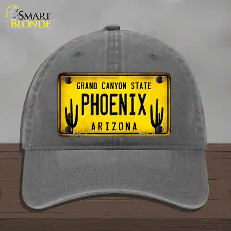 Arizona Phoenix Novelty License Plate Hat Unconstructed Cotton / Charcoal