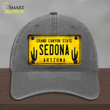 Arizona Sedona Novelty License Plate Hat Unconstructed Cotton / Charcoal