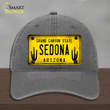 Arizona Sedona Novelty License Plate Hat Unconstructed Cotton / Charcoal