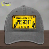 Arizona Prescott Novelty License Plate Hat Unconstructed Cotton / Charcoal