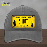 Arizona 2 Hot Novelty License Plate Hat Unconstructed Cotton / Charcoal