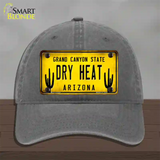 Arizona Dry Heat Novelty License Plate Hat Unconstructed Cotton / Charcoal