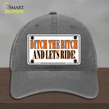 Ditch The Bitch Novelty License Plate Hat Unconstructed Cotton / Charcoal