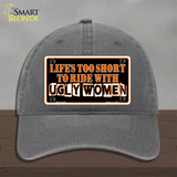 Lifes Too Short Novelty License Plate Hat Unconstructed Cotton / Charcoal