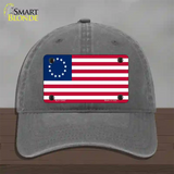 Betsy Ross American Flag Novelty License Plate Hat Unconstructed Cotton / Charcoal