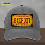 Bigfoot New Mexico Novelty License Plate Hat Unconstructed Cotton / Charcoal