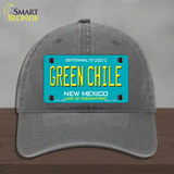 Green Chile New Mexico Green Novelty License Plate Hat Unconstructed Cotton / Charcoal