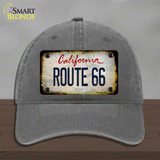 Route 66 California Rusty Novelty License Plate Hat Unconstructed Cotton / Charcoal