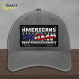 Americans For Trump Novelty License Plate Hat Unconstructed Cotton / Charcoal