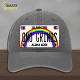 Ono Grinds Hawaii Novelty License Plate Hat Unconstructed Cotton / Charcoal