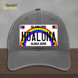 Hoaloha Hawaii Novelty License Plate Hat Unconstructed Cotton / Charcoal