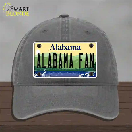 Alabama Fan Novelty License Plate Hat Unconstructed Cotton / Charcoal