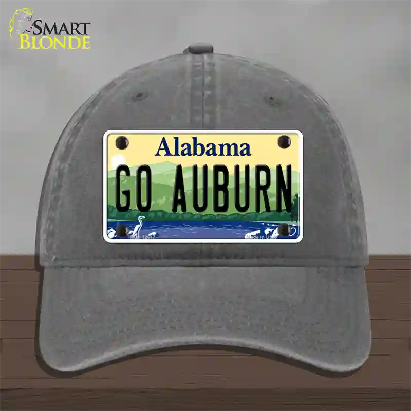 Go Auburn Novelty License Plate Hat Unconstructed Cotton / Charcoal