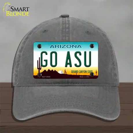 Go Arizona State Novelty License Plate Hat Unconstructed Cotton / Charcoal