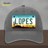 Lopes Novelty License Plate Hat Unconstructed Cotton / Charcoal