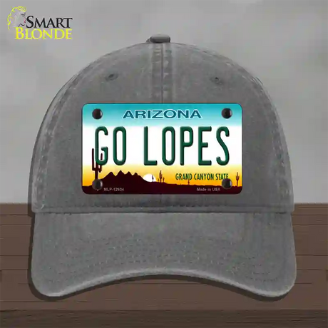 Go Lopes Novelty License Plate Hat Unconstructed Cotton / Charcoal