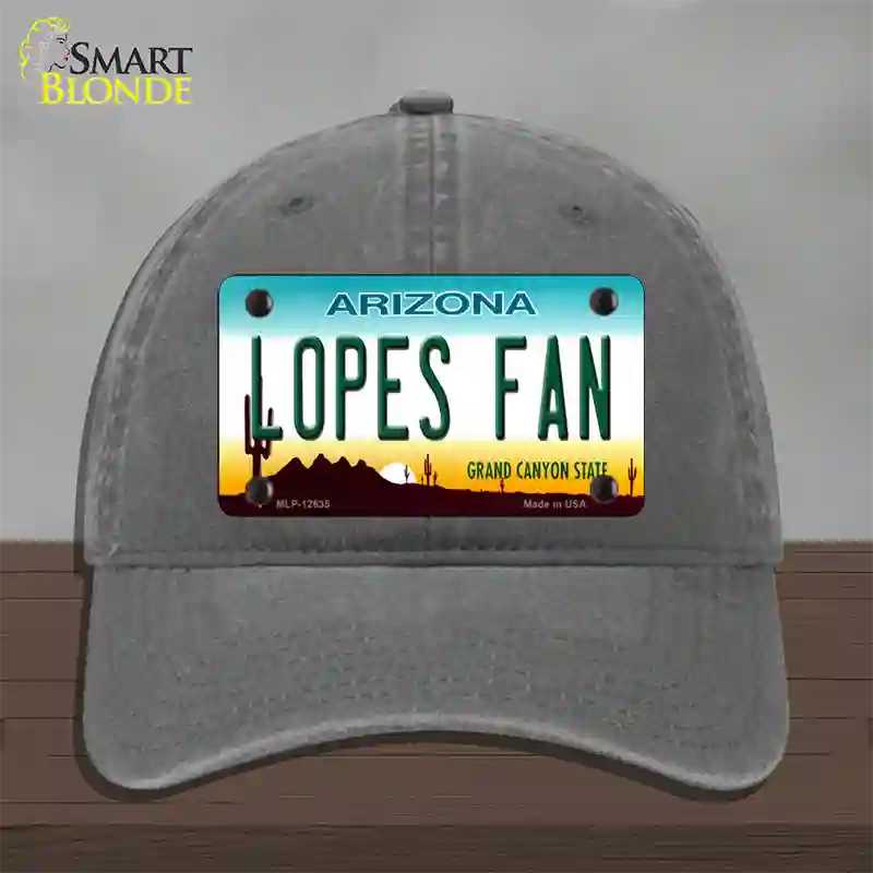 Lopes Fan Novelty License Plate Hat Unconstructed Cotton / Charcoal