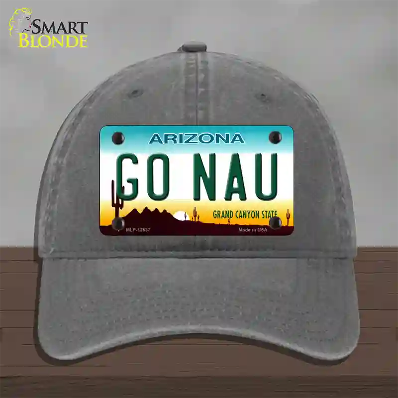 Go Northern Arizona Univ Novelty License Plate Hat Unconstructed Cotton / Charcoal