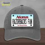 Razorbacks Fan Novelty License Plate Hat Unconstructed Cotton / Charcoal