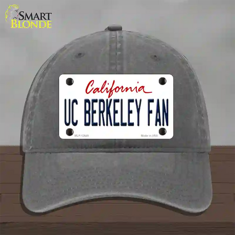 UC Berkeley Fan Novelty License Plate Hat Unconstructed Cotton / Charcoal