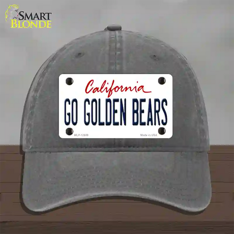 Go Golden Bears Novelty License Plate Hat Unconstructed Cotton / Charcoal