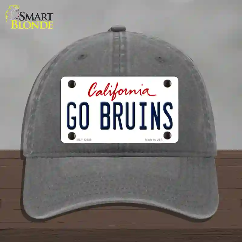 Go Bruins Novelty License Plate Hat Unconstructed Cotton / Charcoal