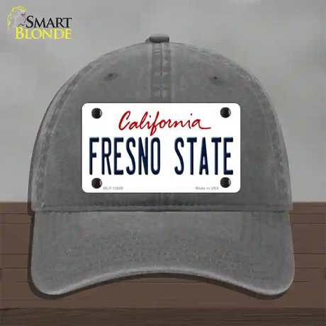 Fresno State Novelty License Plate Hat Unconstructed Cotton / Charcoal