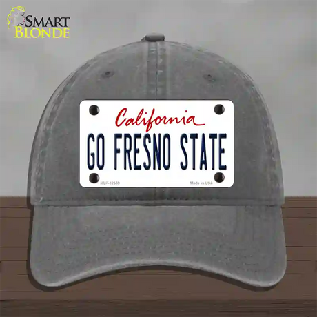 Go Fresno State Novelty License Plate Hat Unconstructed Cotton / Charcoal