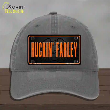 Huckin Farley Novelty License Plate Hat Unconstructed Cotton / Charcoal